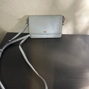 Michael Kors Blue Crossbody Bag with Chain Detail